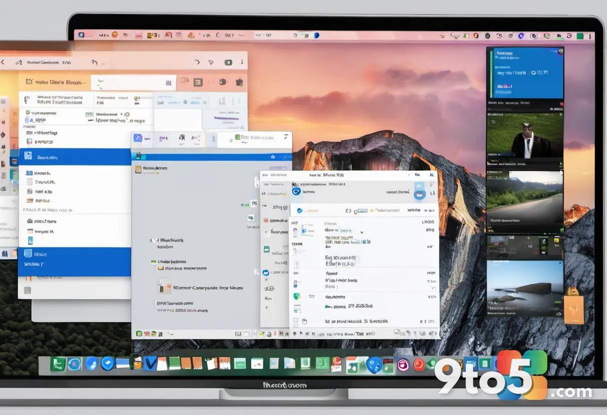 A close-up of a laptop screen showing the Copilot app with a resizable chat pane and a browser tab open beside it, a han