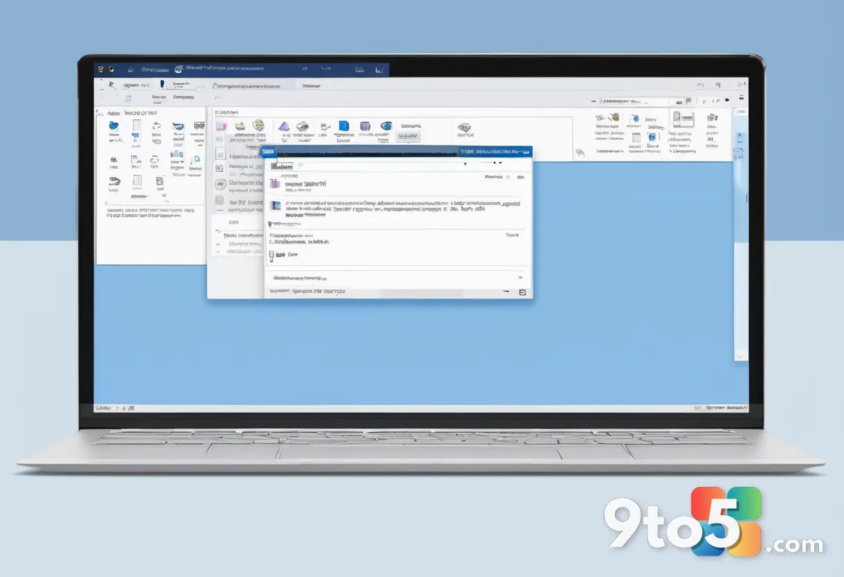 A close-up of an Outlook email composition window showing a blinking text cursor and a small Copilot icon in the message