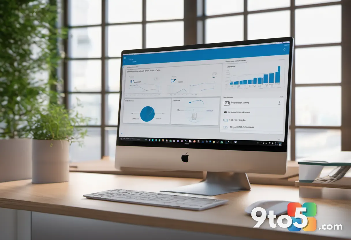 A calm office desk scene showing a laptop screen with an approval notification popup, an AI agent dashboard visible, war