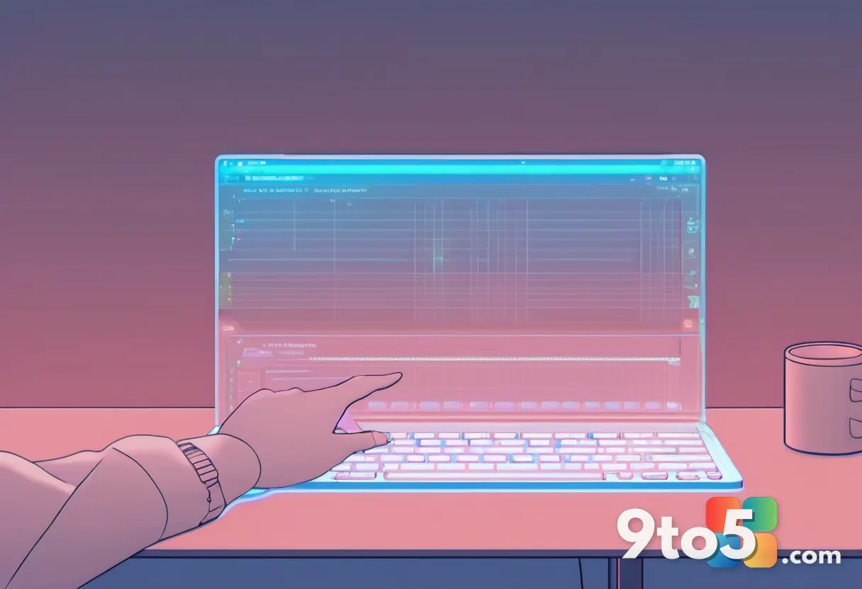 A close-up of hands typing on a laptop keyboard with a subtle glowing Alt + Space shortcut highlight, and a translucent 