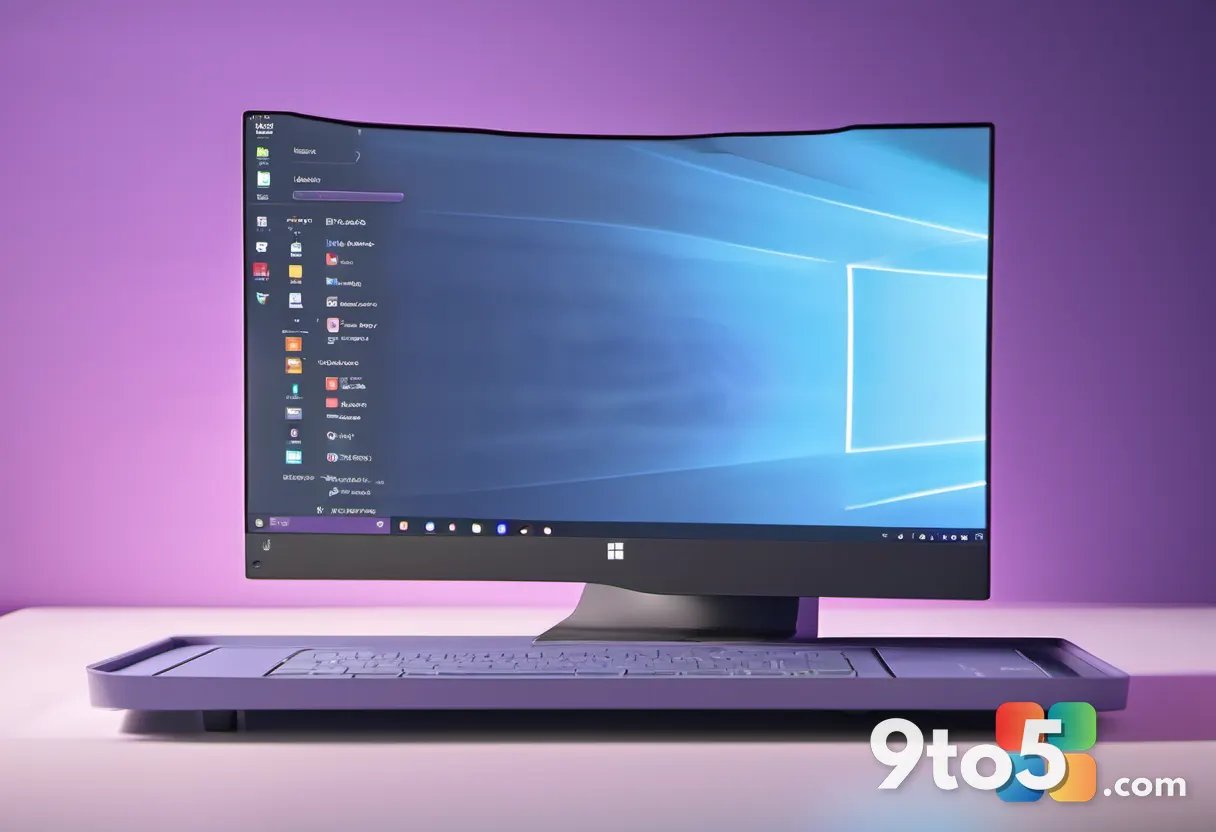 A tidy product-photography style shot of the Gemini app icon and system tray area on a Windows desktop, with soft blue a