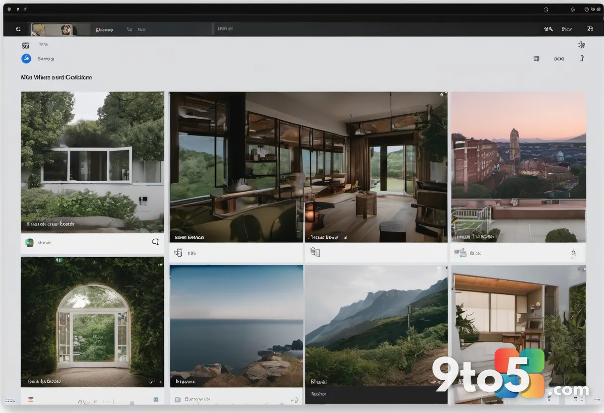 Clean screenshot-style view of the Windows 11 Photos app interface showing a thumbnail grid and left sidebar with Albums