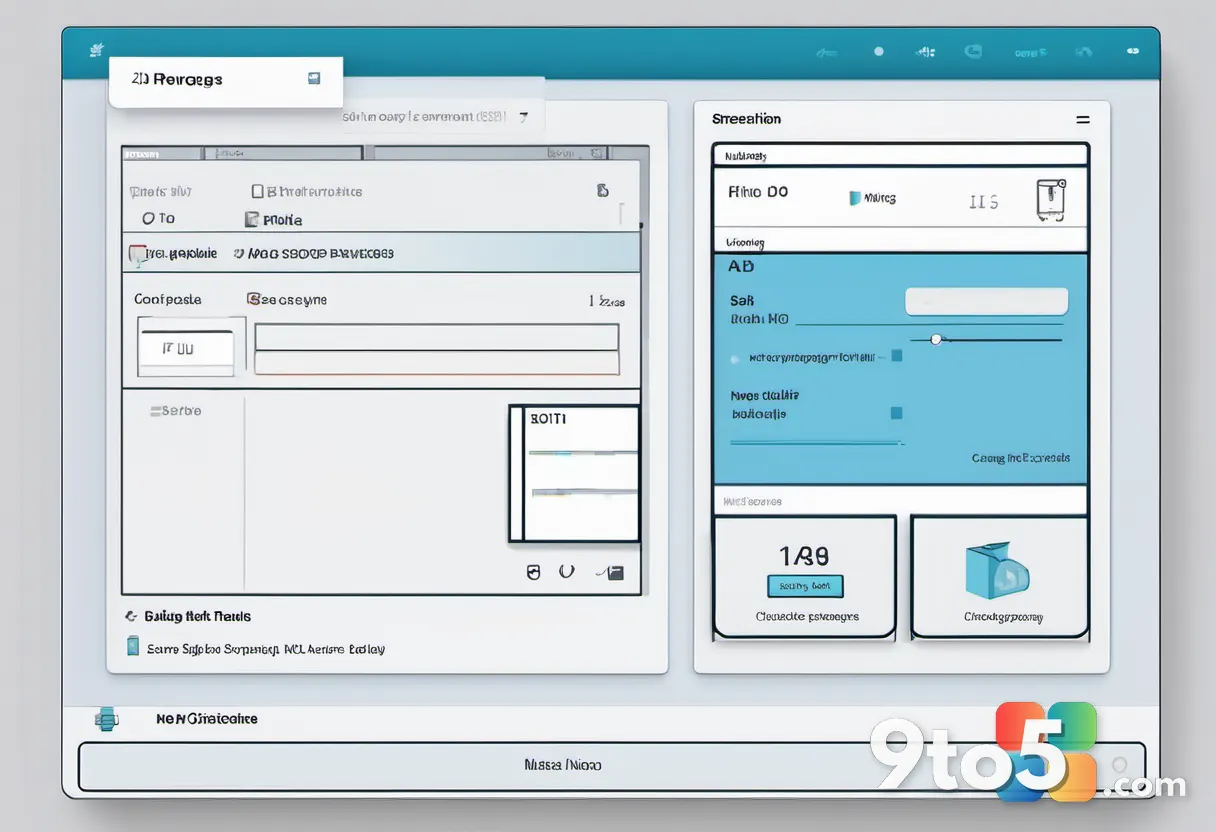 A close-up illustration of UniGetUI's setup screen with icons for winget, Chocolatey, and Scoop package managers appeari
