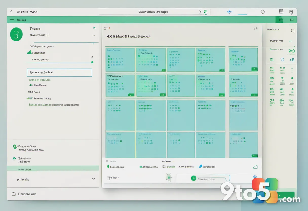 An illustration of a settings panel with a calendar and clock icon representing scheduled updates, clean modern design w