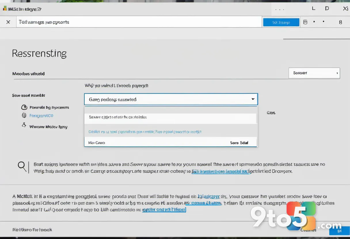 A screenshot-style close-up of the Microsoft Edge settings page showing the Passwords section with toggles for offering 