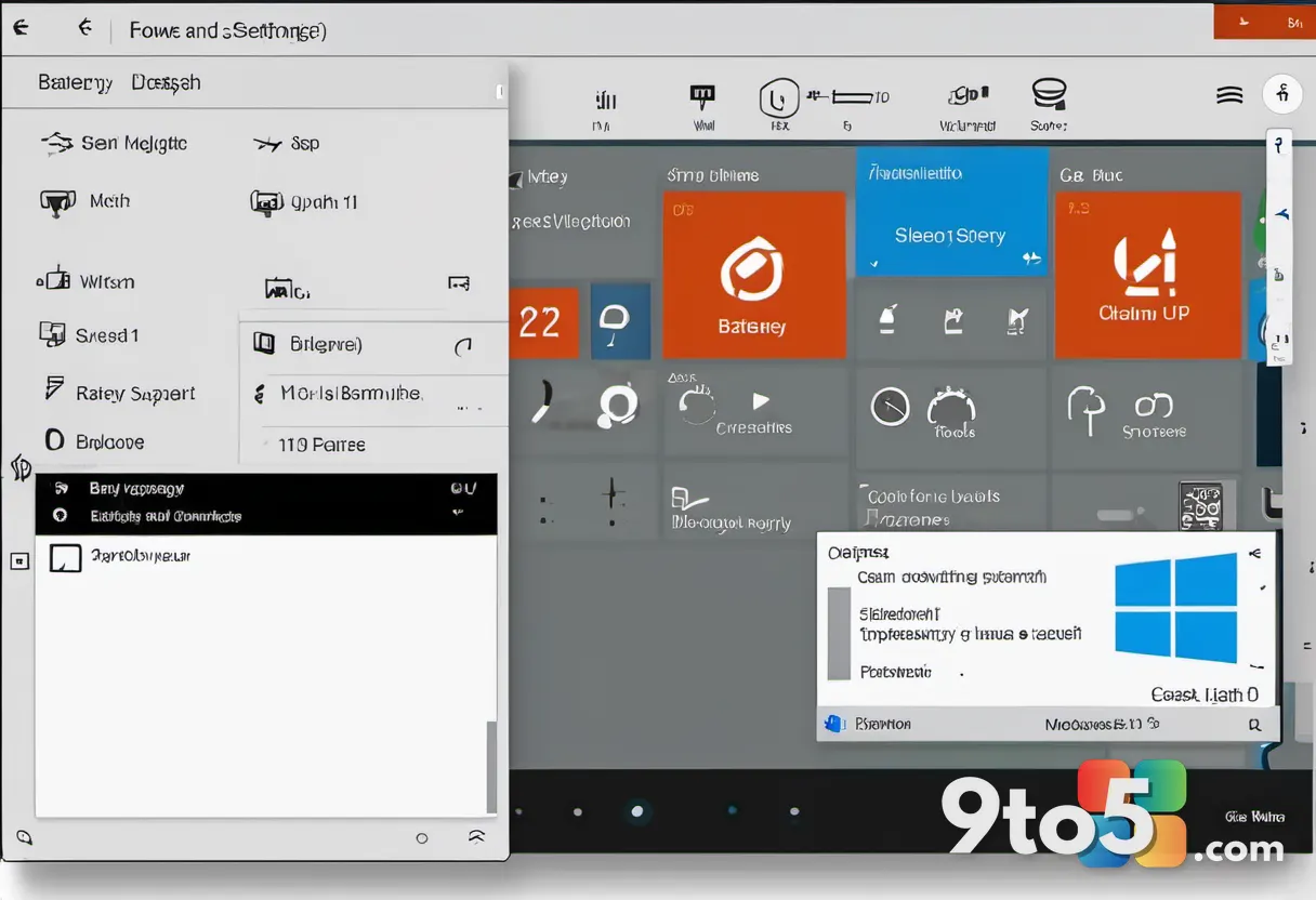 Clean screenshot-style view of Windows 11 Power settings panel showing dropdown menus for battery and plugged-in sleep t