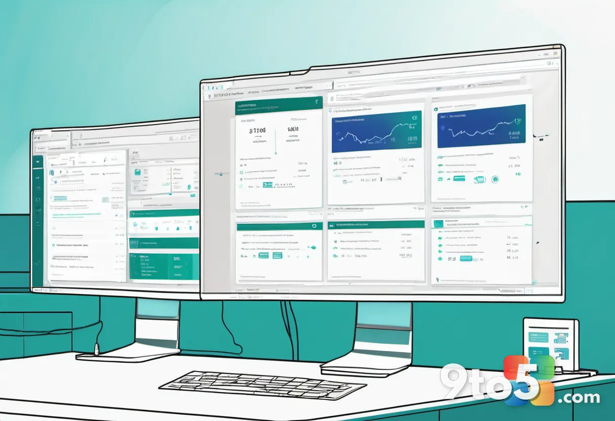 A split-screen illustration showing a SharePoint cloud and a OneDrive cloud connected by a billing meter, flat vector de
