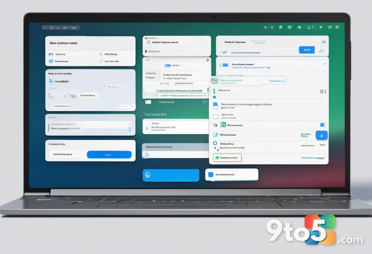 A hand selecting folders on a touchscreen laptop, with checkboxes for Documents and Downloads visible. Soft background, 