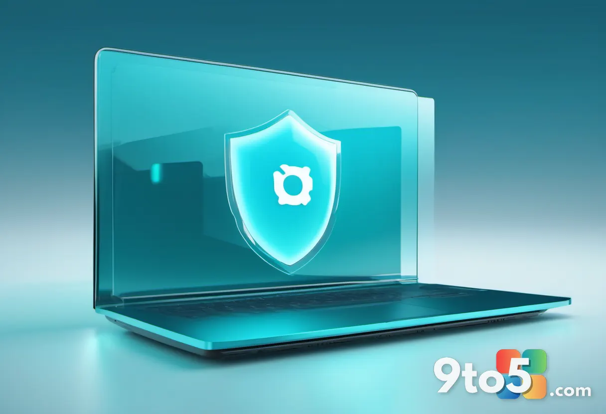 A translucent digital shield overlaying a cloud icon, cybersecurity concept, cool blue and teal gradient, clean modern e