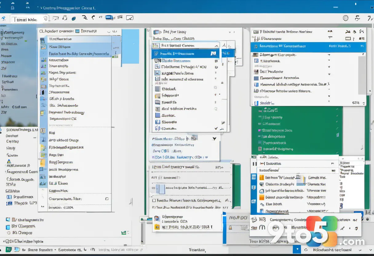 Side-by-side comparison layout of an old cluttered right-click context menu versus a newer compact one, light theme, Win
