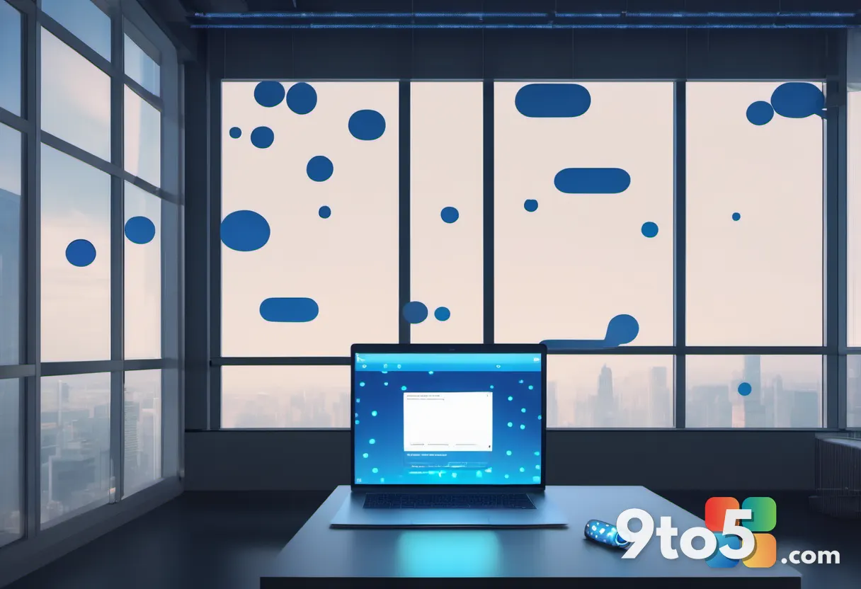 A business presenter standing beside a large display showing a live webinar with thousands of virtual attendees represen