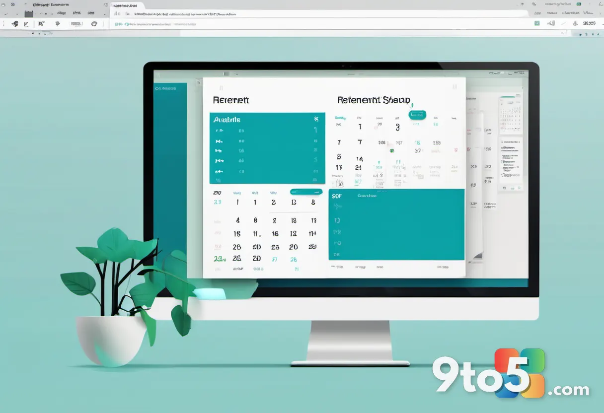 A stylized flat-design graphic of a calendar page with a date circled and a downward arrow beneath it, symbolizing a fea