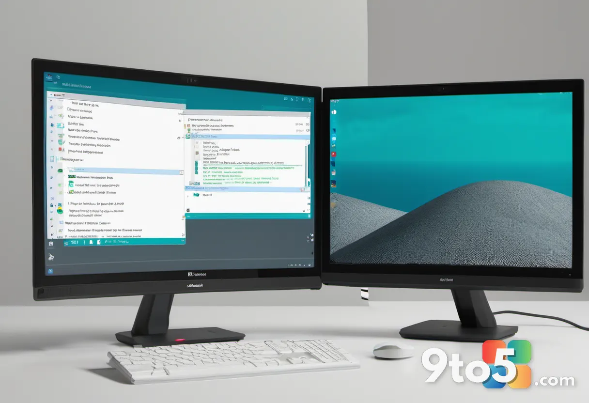 An illustrative split-screen concept showing an older Windows PowerShell prompt on the left fading into a modern cross-p