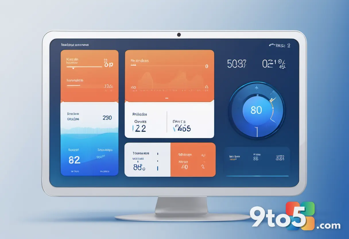 Close-up abstract visualization of a rising usage gauge and pricing scale in blue and white, clean digital graphic style