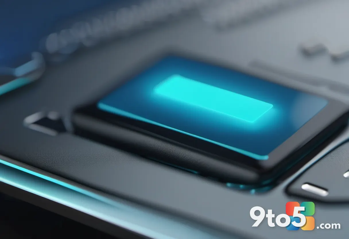 A close-up of a hand pressing a glowing blue Reset button on a Windows recovery interface, shallow focus, blue and teal 