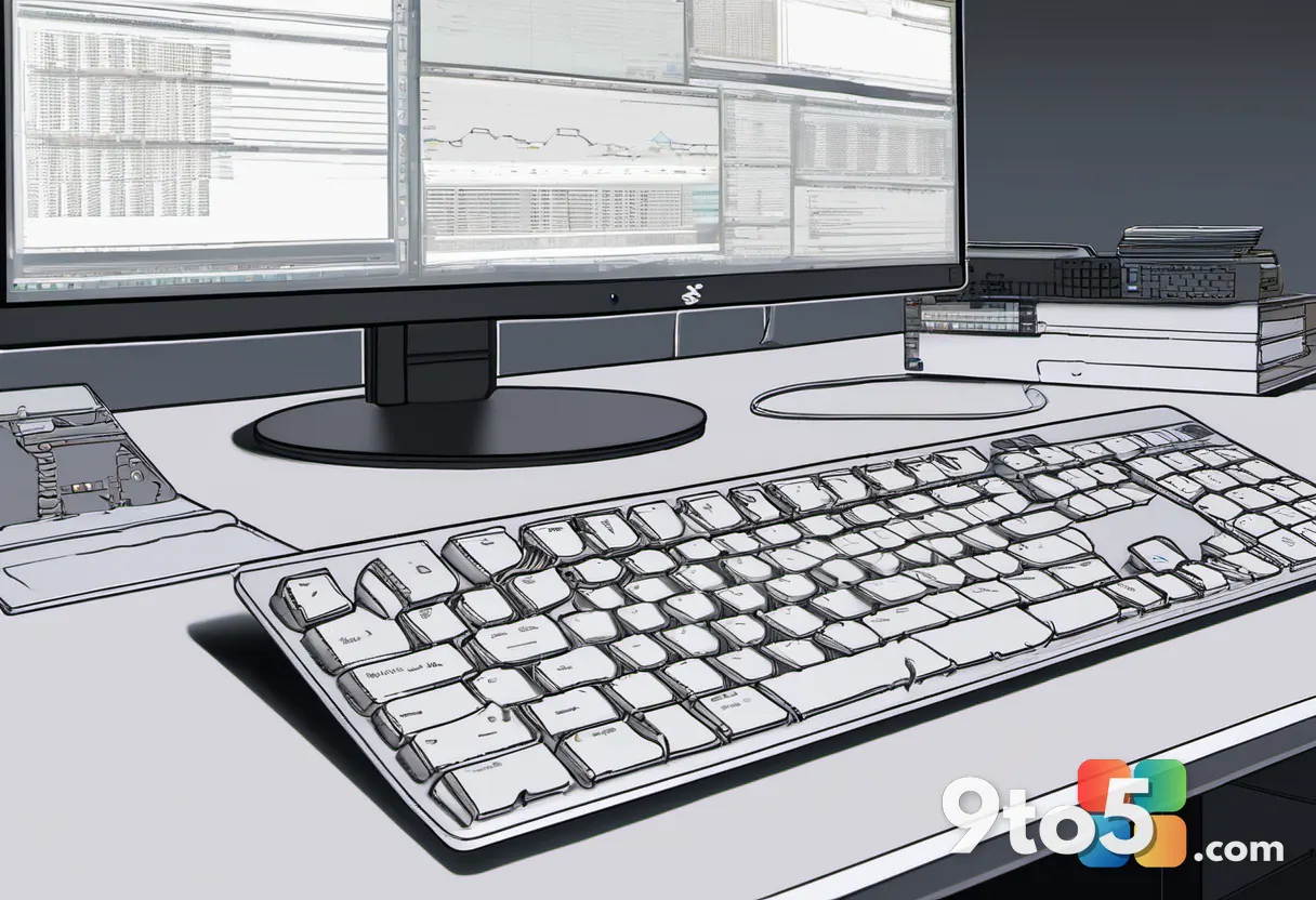 Close-up of a developer's hands on a backlit keyboard with dual monitors showing code and a Linux terminal, shallow dept
