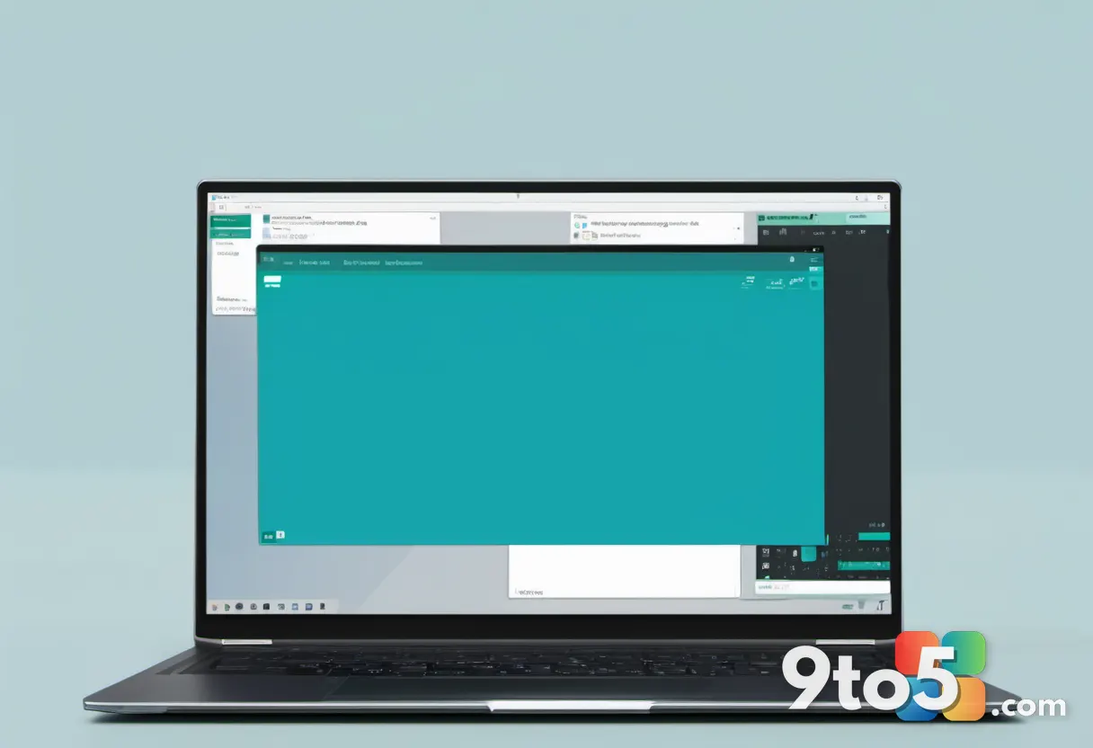 A hand pressing a laptop keyboard with a Command Prompt window open on screen, dim office lighting, focused blue and tea