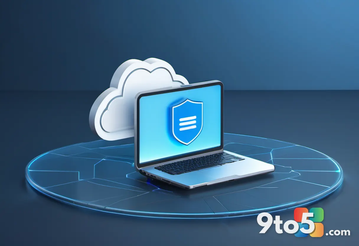 A conceptual illustration of a shield protecting data files and cloud icons, symbolizing digital sovereignty, blue and s