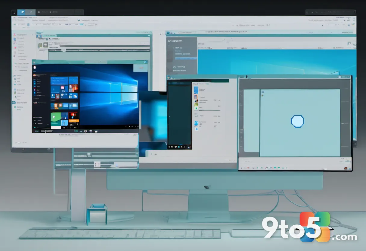 A virtual machine window running the Windows 11 26H2 setup on a dark desktop background, soft blue glow, split-screen sh