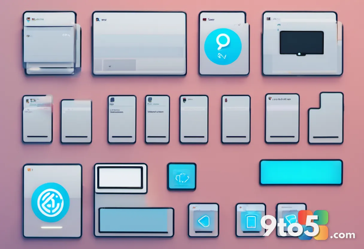 Close-up of several Windows app icons arranged in a row, with one icon glowing and a small age verification dialog box a