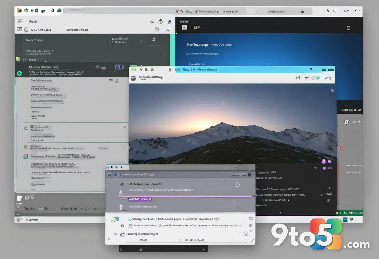 A split-screen comparison showing an old gray boxy dialog on one side and a modern WinUI 3 version with rounded corners