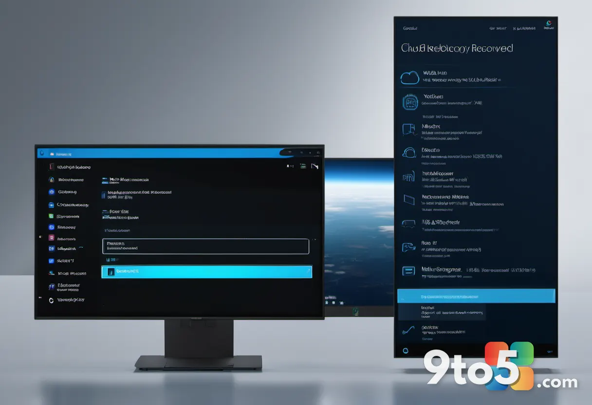 A Windows Recovery Environment boot screen with a 'Cloud Rebuild' menu option highlighted, dark BIOS-like background wit