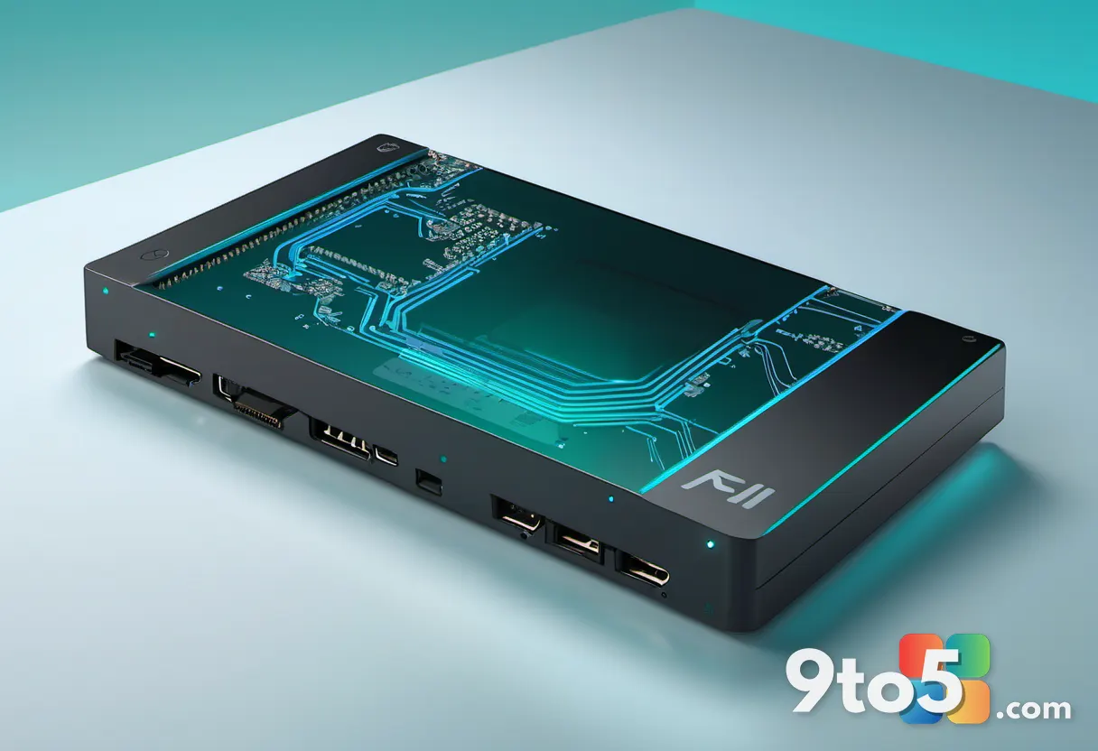 A stylized 2.5-inch SSD drive with a glowing erase icon overlay, fine circuit-board texture background, tech-blue and te