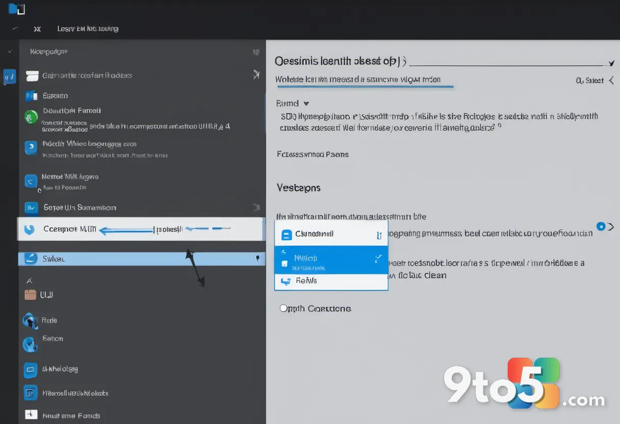 Close-up of a Windows Insider settings panel on a dark screen, showing channel toggle options like Beta and Experimental