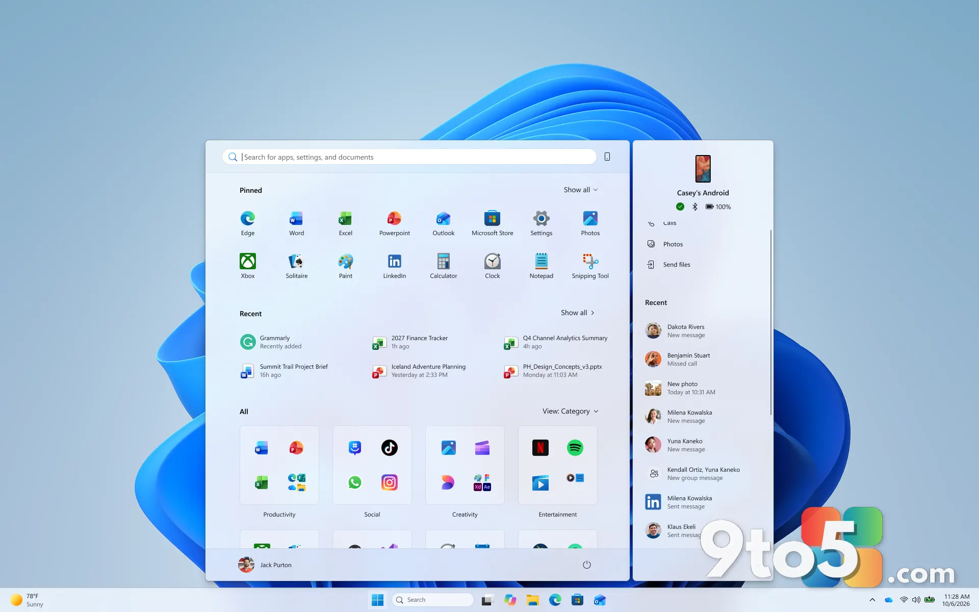 New Windows 11 Insider Preview builds add a scrollable Start menu companion and Quick Settings energy tips