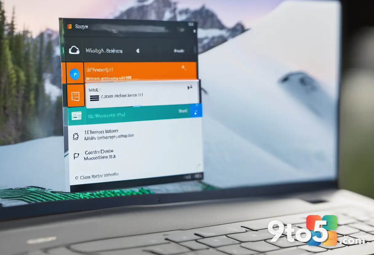 A close-up of a Windows 11 Magnifier settings panel on a laptop screen, with a contrast theme slider being adjusted. Sof