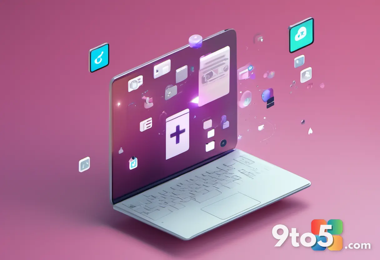 A hand dropping a single unified installer icon into a folder of scattered app icons, symbolizing consolidation, warm of