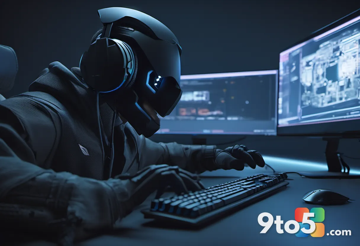 A frustrated gamer's hands hovering over a keyboard and mouse, monitor glow on their face, dim room, cinematic mood, pho