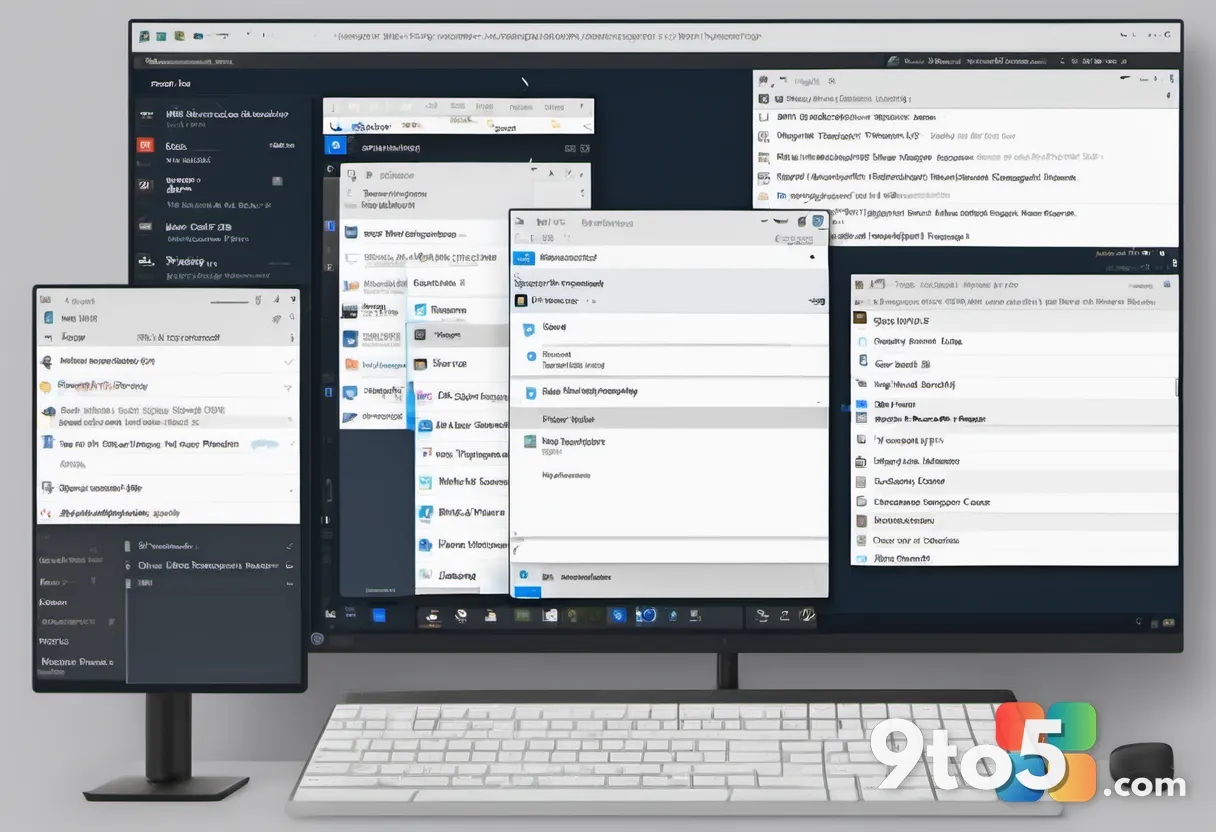 An email inbox list displayed in a classic dark theme, with a plain title bar and compact folder pane, professional desk