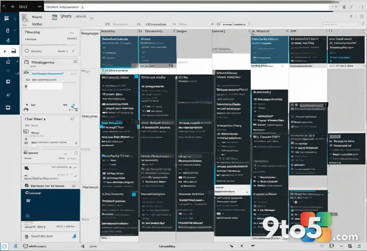 A calendar view in Outlook rendered in a classic dark theme with flat monochrome icons, clean layout, professional scree
