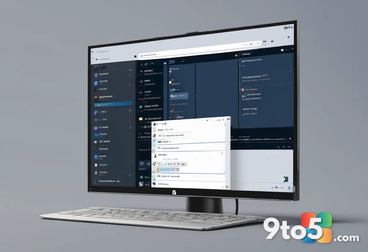 An email compose window with a classic-style ribbon toolbar and message tabs, professional screenshot style, dark navy i