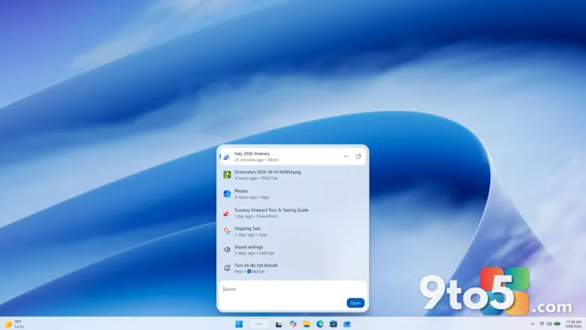 New Windows 11 builds bring a redesigned Windows Search with inline actions