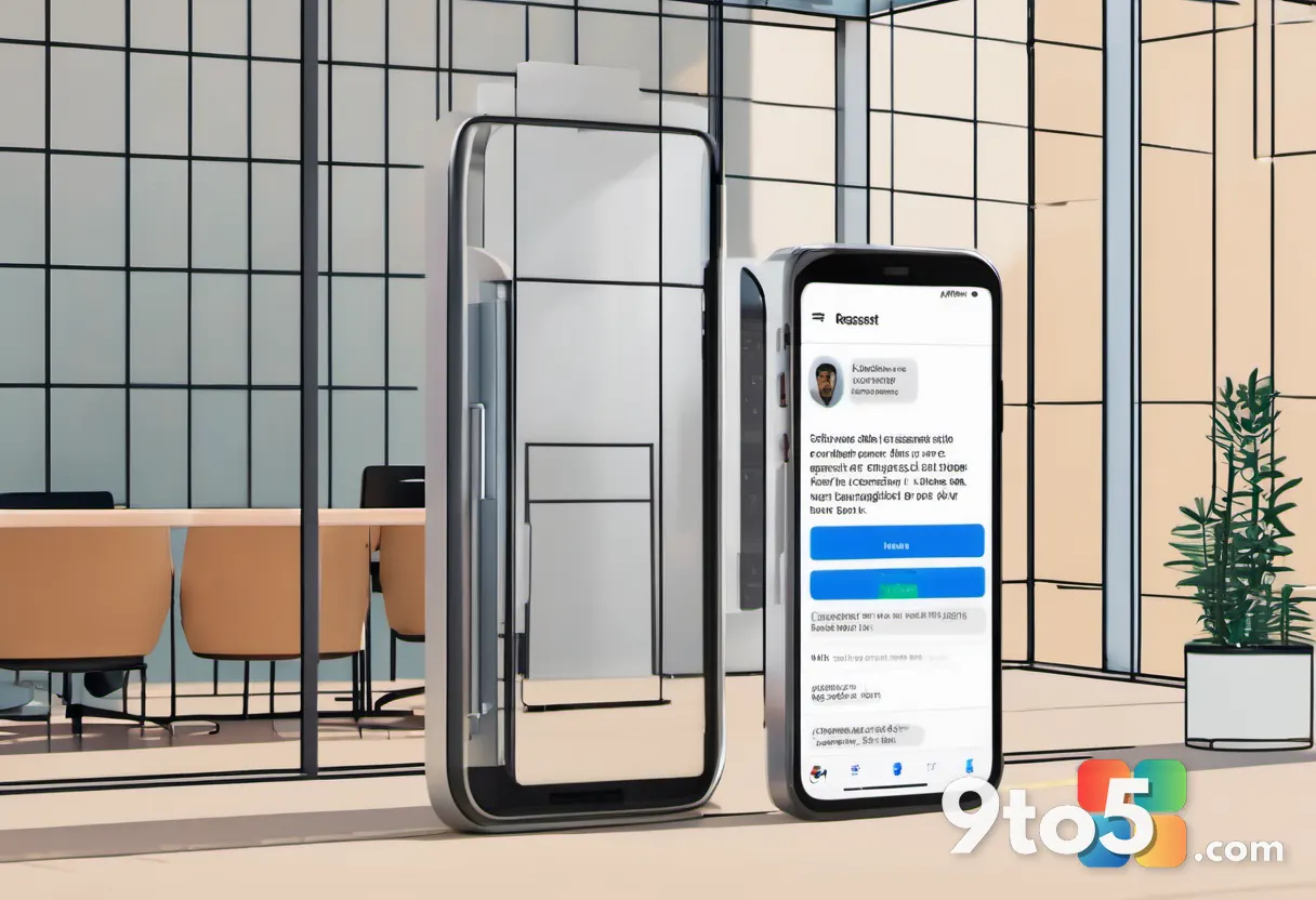 A Slack conversation on a smartphone screen showing an automated password-reset request being resolved by an AI bot, war