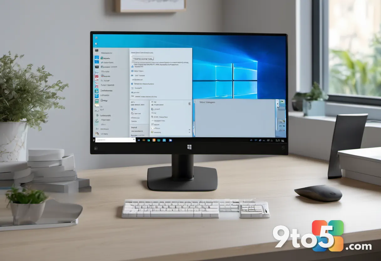 A Windows 11 Settings screen on a monitor showing the Optional Features list with a highlighted System Monitor entry, co